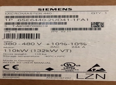SIEMENS/西门子6SE6440-2UD41-1FA1变频器